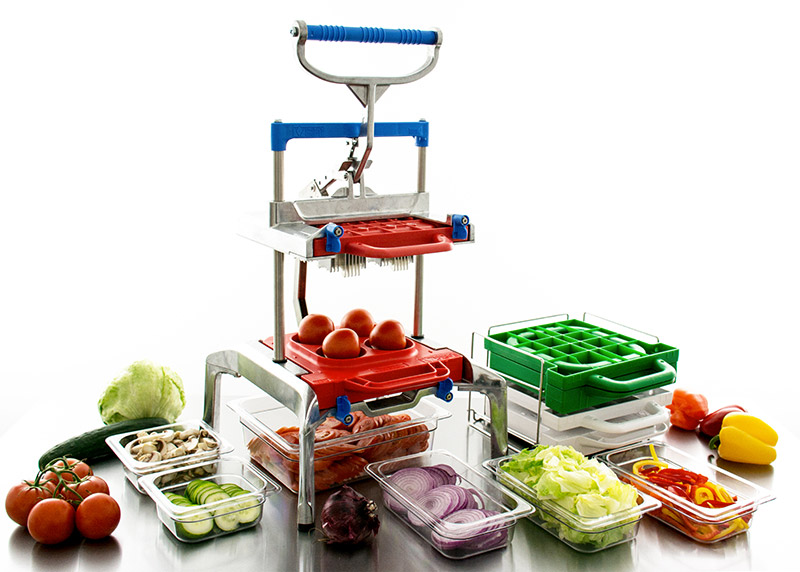 Prince Castle Saber King Complete High Output Fruit/Vegetable Cutting Set -  1/4 Slice, 3/16 Slice, 1 x 1 Chop, 1/4 Dice